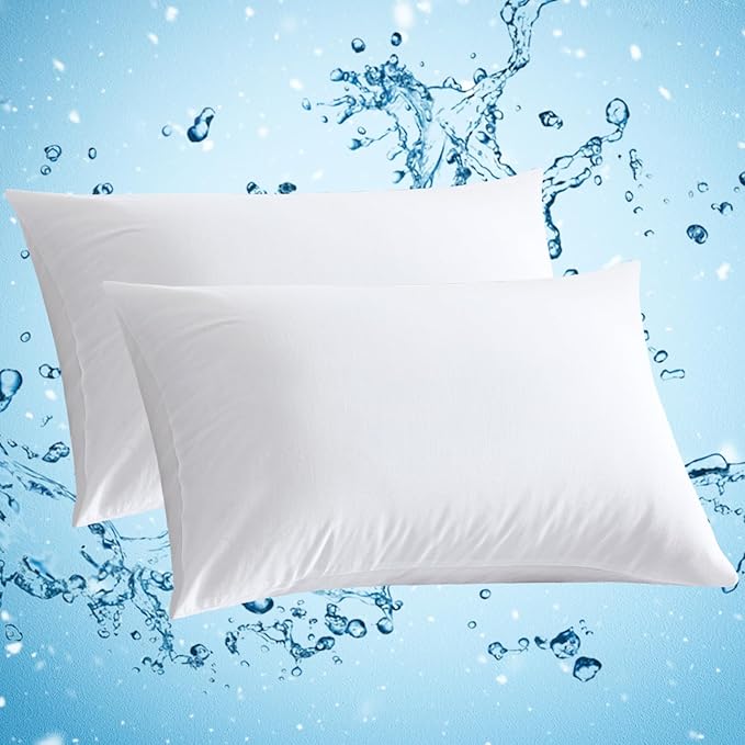 Avolare 2 Pack Pillowcases, Cooling Pillow Case Queen Size with Envelope Closure, Breathable Machine Washable Pillow Covers for Hot Sleepers, Night Sweats - White (20"x30") Imported