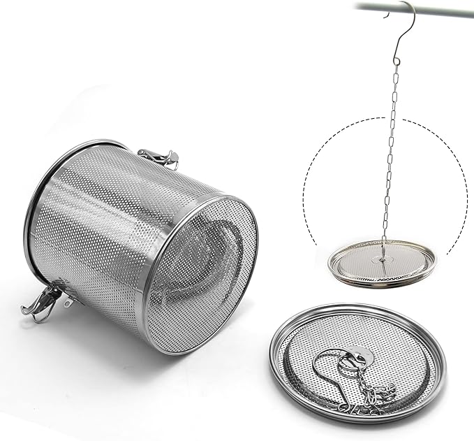 6.3 inch Stainless Steel Tea Ball Seasoning Strainer Infuser Spice Seasoning Strainer Brewing Basket for Kitchen Restaurant