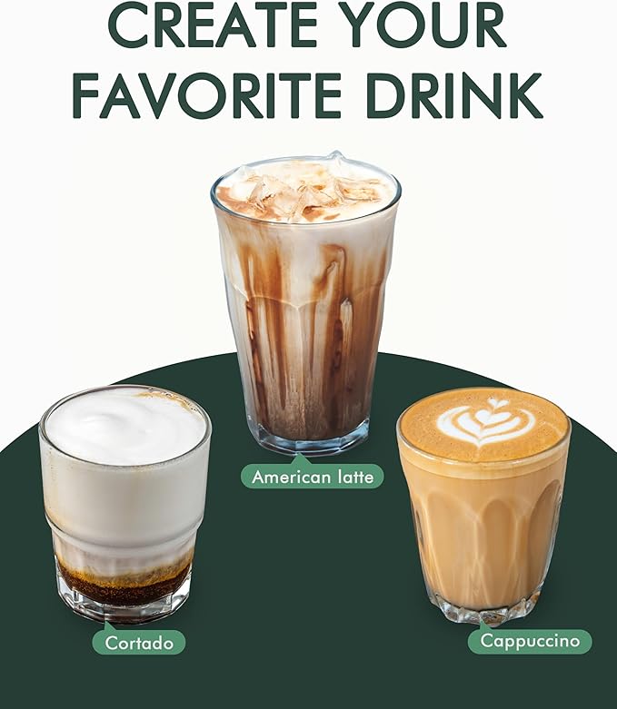 Milk Frother Wand Coffee Frother Handheld Drink Mixer Handheld with 2 Whisks Electric Whisk Stirrers Electric Milk Frother for Coffee Mixer Wand Milk Foamer-Green