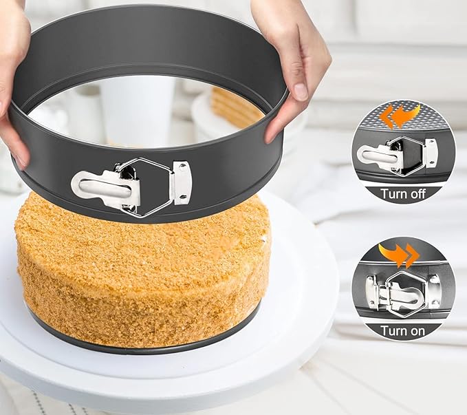 10 Inch Springform Pan Round Non Stick Cheesecake Pan Durable Baking Cake Pans with Removable Bottom Cake Molds for Baking