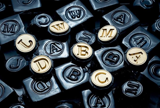 Berlinzo Ice Stamp Ring for Cube & Sphere - Custom Ice Cubes for Whiskey, Mojito Cocktails – D Letter Shaped Brass Ice Stamp d/ 3mm Depth - Black