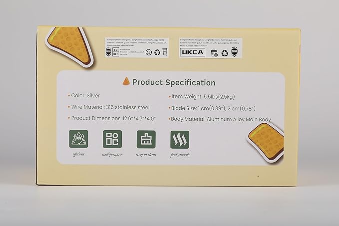 Huanyu Commercial Cheese Slicer Butter Cutter with 316 Stainless Steel Wire 3/8 IN&3/4 IN Blades Replaceable Block Cheese Cutting Board Aluminum Alloy Body Home&Restaurant Kitchen Cooking Baking Tool