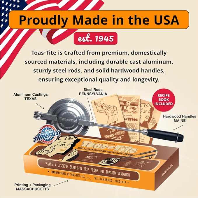 Sandwich Grill, Handheld Sandwich Maker, Hand Toaster, Panini & Sandwich Press for Hot Sandwiches, Pies - Best for RV Camper, Stovetop, Grill, Tool for Portable Cooking 3-Pack