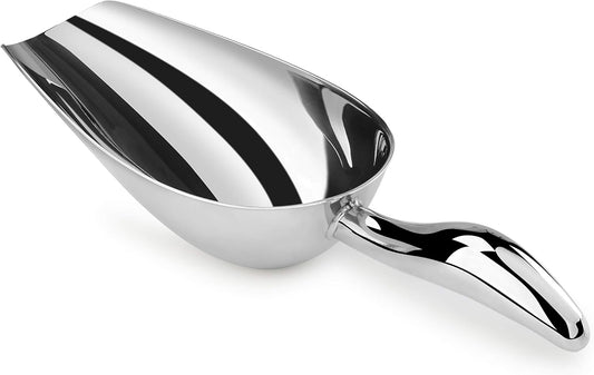 New Star Foodservice 1028508 Stainless Steel Bar Ice Flour Utility Scoop, 6-Ounce