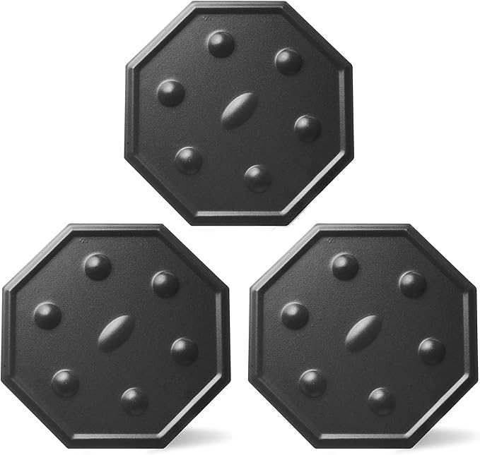 SimmerMat Heat Diffuser - Flame Diffuser Stove Cover Ring - Fire Diffuser for Any Type of Electric or Gas Stove - Dishwasher Safe Stove Top Cover - Steel Plates for Simmering and Slow Cooking - 3 Pack