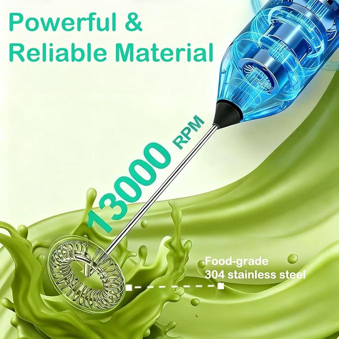Rechargeable Matcha Whisk Electric,Matcha Drink Mixer-Milk Frother Handheld with Cover-Travel Stirrer Matcha Frother Wand for Protein Powder Coffee batidora de mano electrica-Kitchen Gadgets