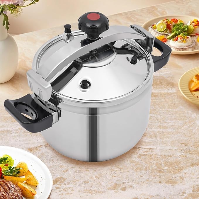 23 Quart Stainless Steel Pressure Cooker, 60Kpa Pressure Stewing Pot w/Alarm Device, Pressure Cooker Pot for Cooking, 3 Heavy Security Systems,Works on All Stovetops(Induction Compatible)(22L/23.25Qt)