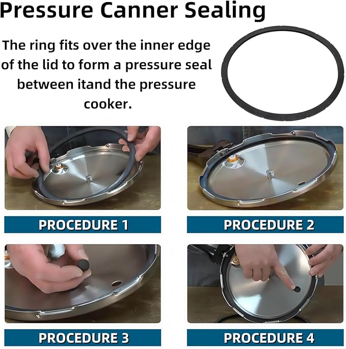 09936 Pressure Cooker Sealing Ring, Overpressure Plugs Fit for Presto Pressure Cooker, Model 4 Quart 6 Quart, Replace 0126002 0136102 0136403 0136304 0136001 0216001