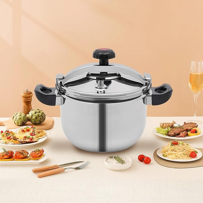 11 Quart Stainless Steel Pressure Cooker, 60Kpa Pressure Stewing Pot w/Alarm Device, Pressure Cooker Pot for Cooking, 3 Heavy Security Systems,Works on All Stovetops(Induction Compatible)(11L/11.62Qt)