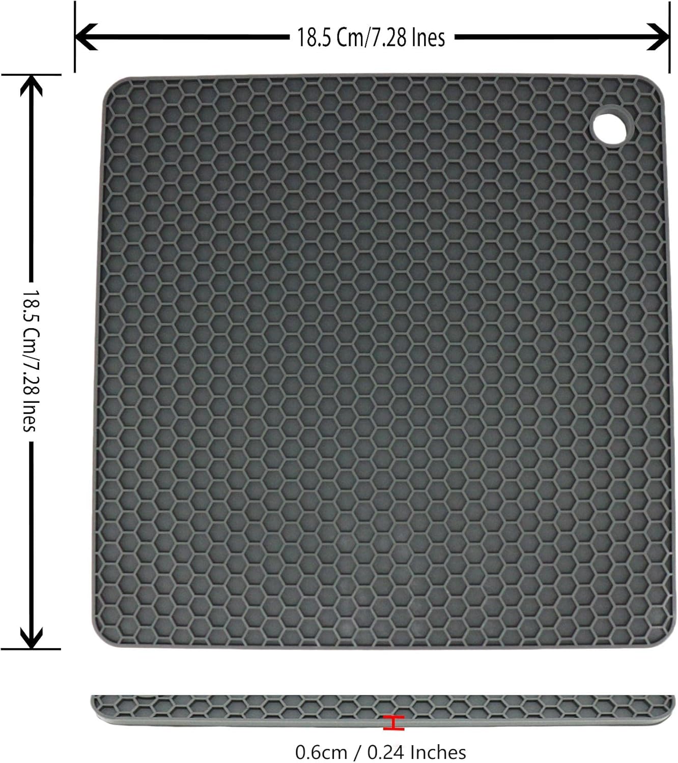Silicone Trivets for Hot Dishes, Trivet Hot Pads for Kitchen, Trivets for Hot Pots and Pans, Multi Use Silicone Pot Holders Trivet Mat, Heat Resistant Mats for Countertop Set 4 Teal