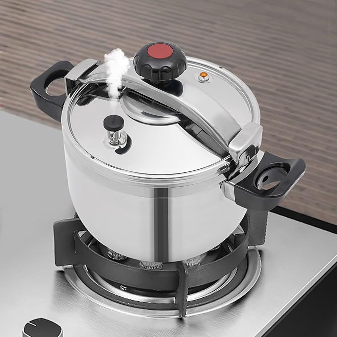 11 Quart Stainless Steel Pressure Cooker, 60Kpa Pressure Stewing Pot w/Alarm Device, Pressure Cooker Pot for Cooking, 3 Heavy Security Systems,Works on All Stovetops(Induction Compatible)(11L/11.62Qt)