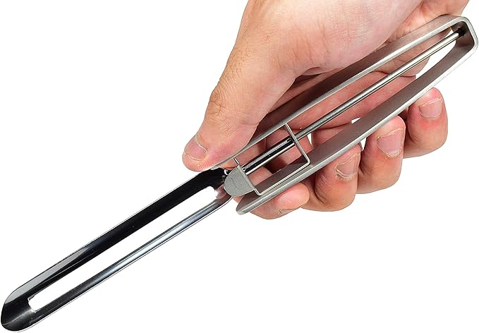 Stainless Steel Peeler, Long Vegetable Peeler, with plastic safety cover, 8.5 inch, Seki Japan