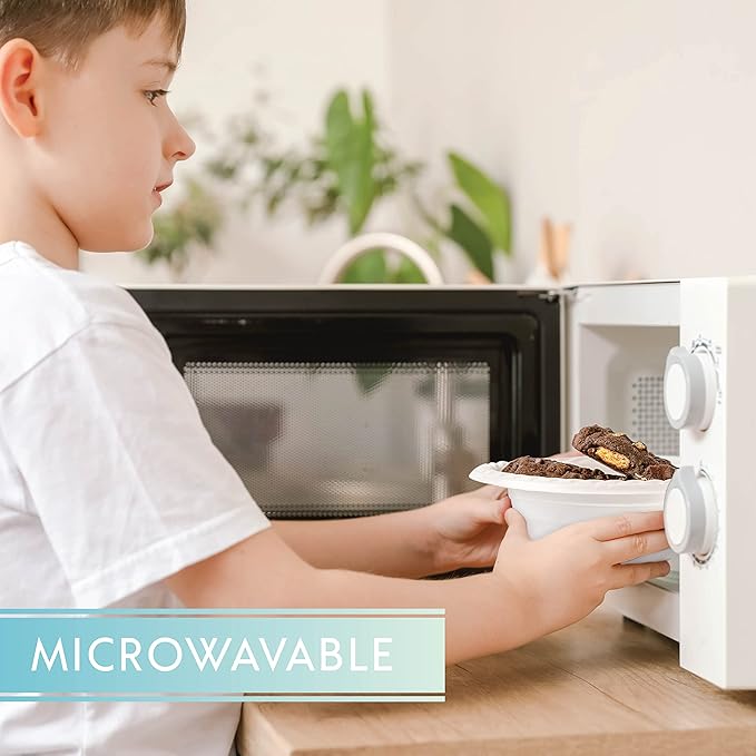 PLASTICPRO 5 ounce Round Plastic Dessert Bowls Microwaveable, Disposable, White, Dinnerware 100 Count