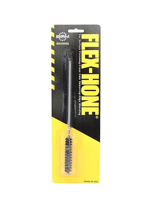 Brush Research BC95M12 FLEX-HONE®, 3/8" (9.5mm) Diameter, 120 Grit, Silicon Carbide, For Mild Steel, Stainless Steel, Cast Iron and Softer Ferrous Materials