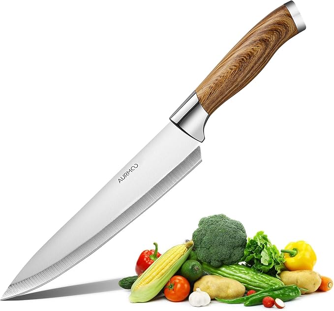 Kitchen Knife Set 6 Piece, Stainless Steel Knife Set, Professional Chef Knives Set, Sharp Knives for Kitchen, Durable Knives with Ergonomic Plastic Handle