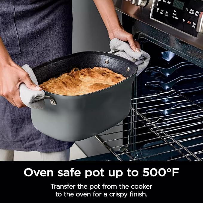 Ninja Foodi PossibleCooker PRO 8.5 Quart Multi-Cooker, with 8 in 1 Slow Cooker Dutch Oven, Steamer, Nonstick, Oven Safe Pot to 500°F - Sea Salt Gray