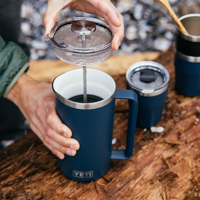 YETI Rambler 64 oz. French Press Coffee Maker, Big Wave Blue