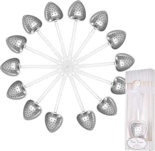 45 Packs Tea Infusers/Filters for Baby Shower Favors,Bridal Shower Party Gifts Souvenirs for Guests Bulk Heart Shape Loose Tea Steeper for Wedding