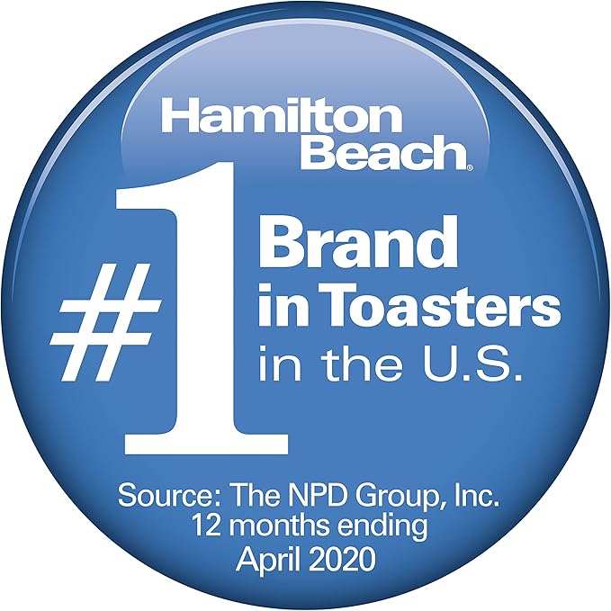 Hamilton Beach 2 Slice Toaster with Extra-Wide Slots, Bagel Setting, Toast Boost, Slide-Out Crumb Tray, Auto-Shutoff & Cancel Button, Defrost Function, Stainless Steel (22794) (Pack of 2)