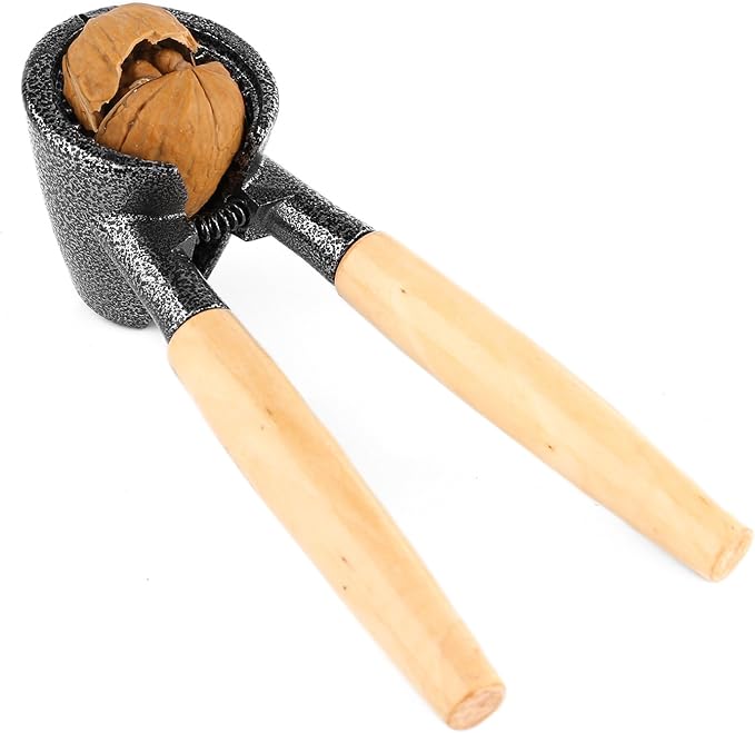 Anwenk Nutcracker Nut Cracker Pecan Walnut Cracker Plier Opener Tool with Wood Handle