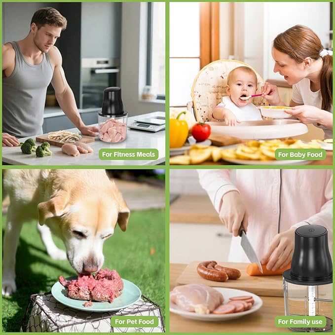PANACARE 2 in 1 Electronic Chicken Shredder,Breast Tool with 2 Blades Universal food chopper Chicken Breast, Meat, Fruit, Vegetables, 250W