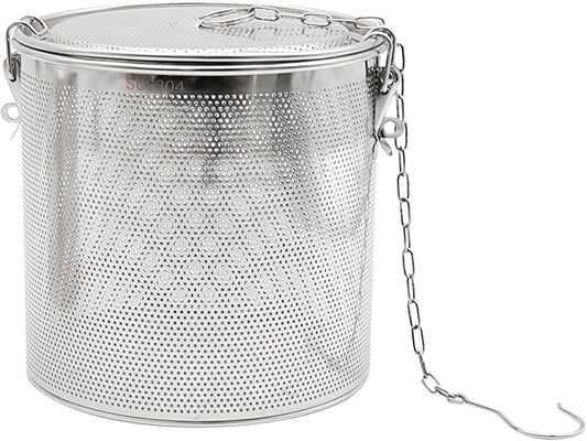 7inch Stainless Steel Seasoning Strainer Tea Ball Filter Soup Seasonings Seperation Basket Mesh Stewpot Basket Tea Infuser Tea Sieve for Home, Restaurant, Kitchen, Dining