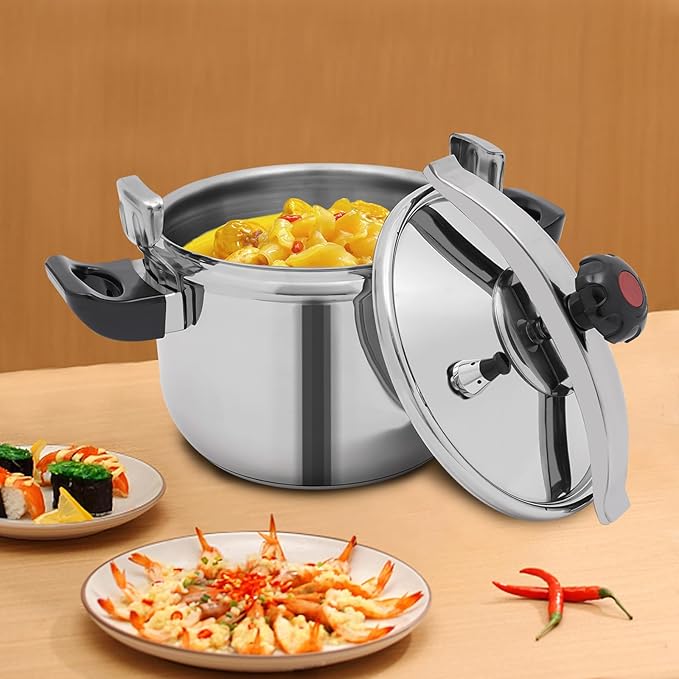 23 Quart Stainless Steel Pressure Cooker, 60Kpa Pressure Stewing Pot w/Alarm Device, Pressure Cooker Pot for Cooking, 3 Heavy Security Systems,Works on All Stovetops(Induction Compatible)(22L/23.25Qt)