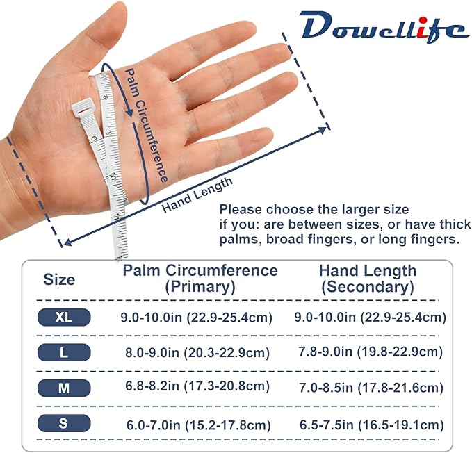 Dowellife Cut Resistant Gloves Food Grade Level 5 Protection, Safety Kitchen Cuts Gloves for Oyster Shucking, Fish Fillet Processing, Mandolin Slicing, Meat Cutting and Wood Carving. (Large-2 Pairs)