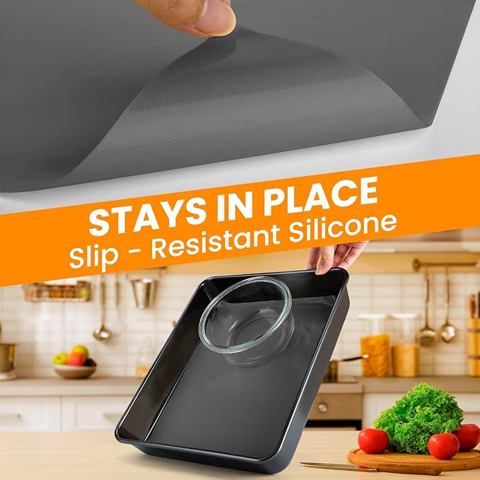 Silicone Baking Mat Roll -Cut to Size Silicone Mat - Non-Stick Pastry Mat for Dough Rolling, Non-slip Silicone Mat for Kitchen Counter, Reusable Air Fryer Linner, Oven Liner, Freeze Dryer Mat