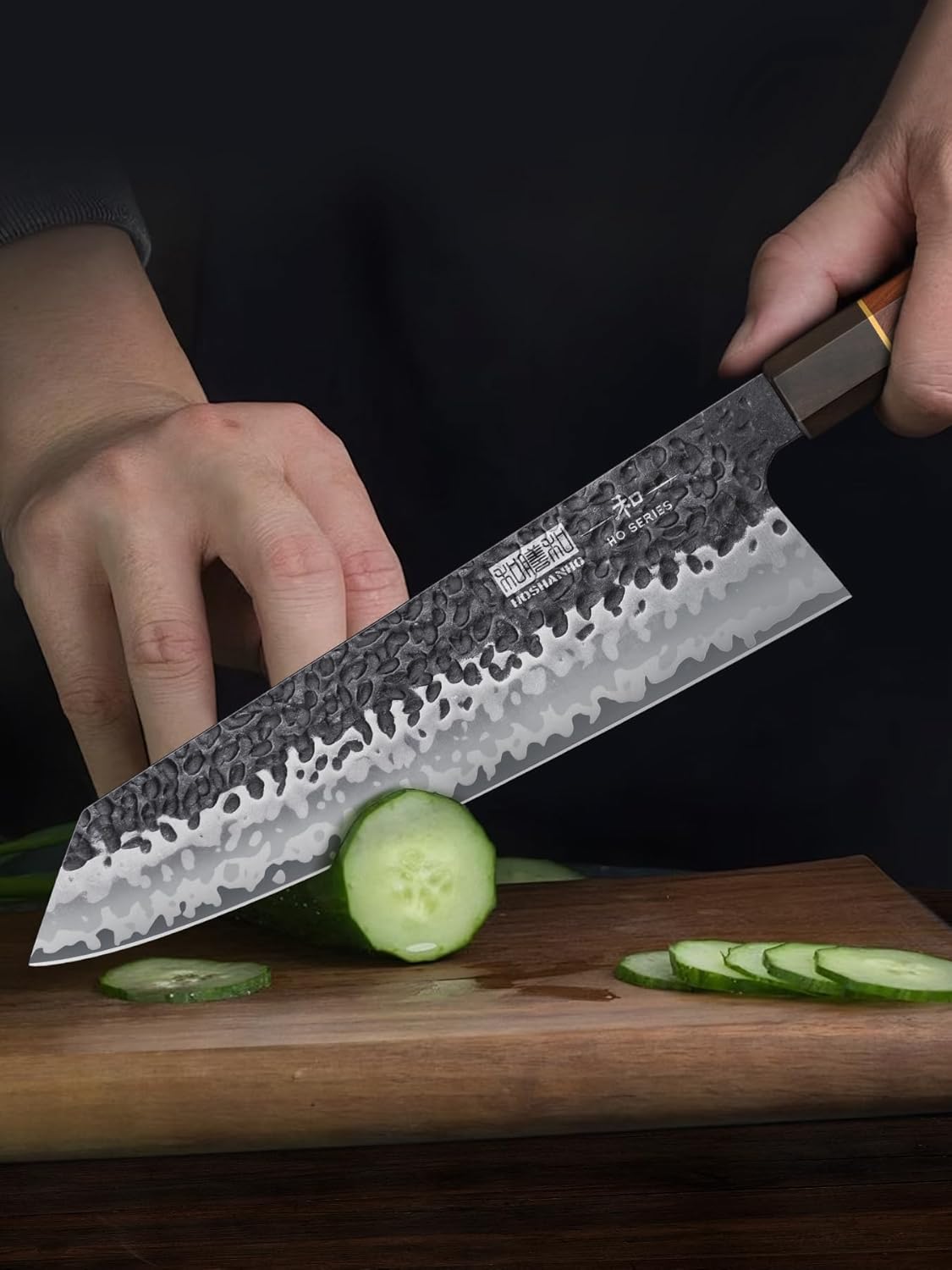 HOSHANHO 9 Inch Kiritsuke Chef Knife, Japanese Hand Forged 9 Layers 10Cr15CoMoV High Carbon Steel Kitchen Knife, Professional Chef's Knife with Ergonomic Rosewood Handle