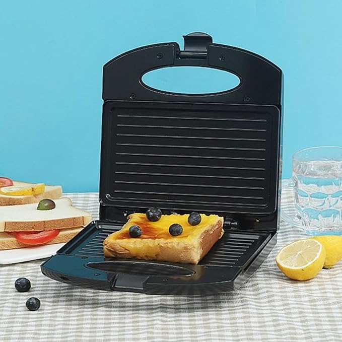 Panini Press, 800W Electric Panini Press Grill Sandwich Maker Breakfast Sandwich Maker Sandwich Maker Press with Aluminum Non Stick Plate for Home Steaks Burgers Breakfasts (US