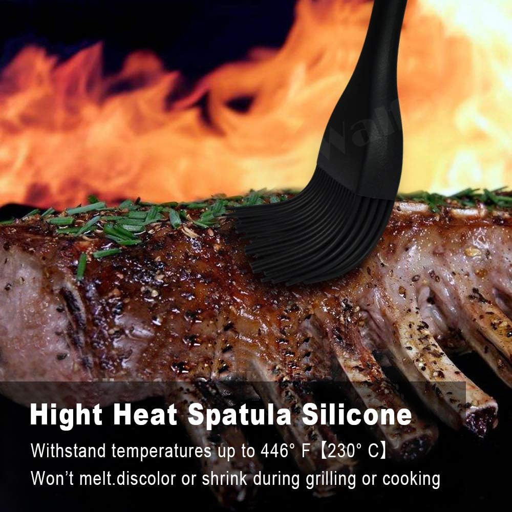 Walfos Small Basting Pastry Brush, Silicone Pastry Brush, Heat Resistant Perfect for BBQ Grill Baking Kitchen Cooking, Strong Steel Core and One-Pieces Design, BPA Free and Dishwasher Safe (8.2")