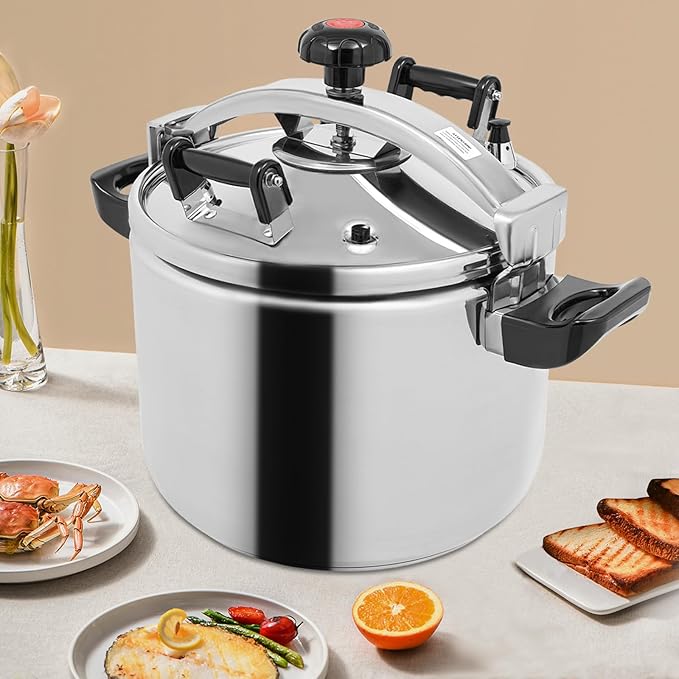 42 Quart Stainless Steel Pressure Cooker, 60Kpa Pressure Stewing Pot w/Alarm Device, Pressure Cooker Pot for Cooking, 3 Heavy Security Systems,Works on All Stovetops(Induction Compatible)(40L/42.27Qt)