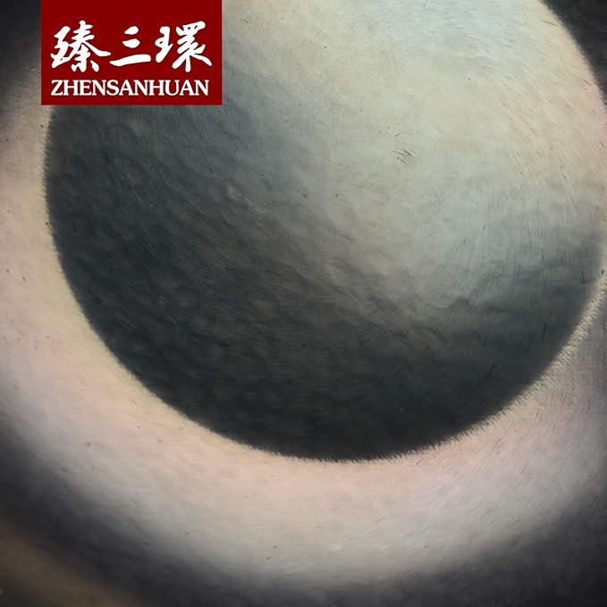 臻三环 ZhenSanHuan HandHammered Iron Wok Flat Bottom Induction Suitable (32CM Wood Handle)