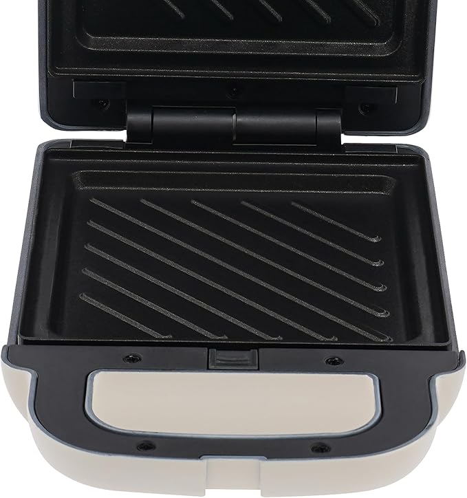 Sandwich Maker, Portable Breakfast Machine, 600W Electric Sandwich Maker, for Making Various Kinds Of Sandwiches, Eggs, Bacon, Etc (White)
