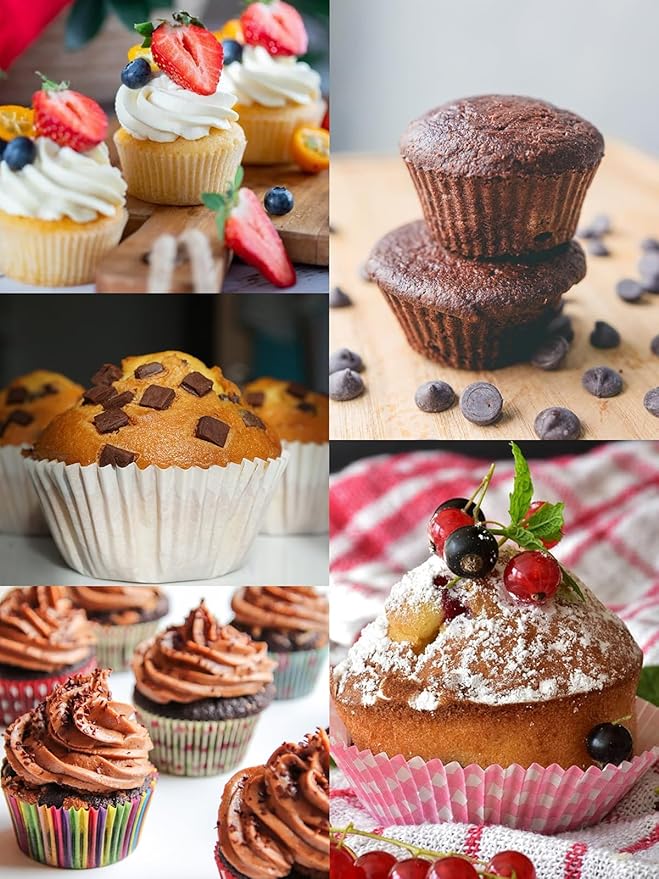 Muffin Cupcake Pan, Muffin Tins Nonstick 6, Muffin Top Cookie Cheese Cake Pan for Baking, Toast Oven Baking Supplies Small Cake Pans Muffin Cups Non Stick