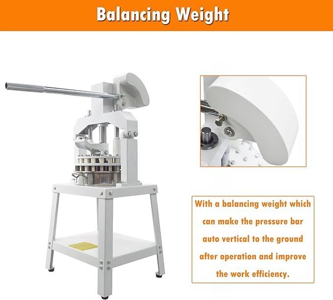 INTSUPERMAI Dough Divider Machine 40 Pcs Manual Dough Divider Rounder Machine Hydraulic Commercial Dough Cutter Bread Maker Lump Spacer Bakery