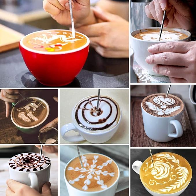 12oz Milk Frothing Pitcher, Stainless Steel Espresso Latte Steaming Pitcher, Milk Frother for Coffee Cappuccino With Latte Art Pen - Barista Tools and Espresso Machine Accessories