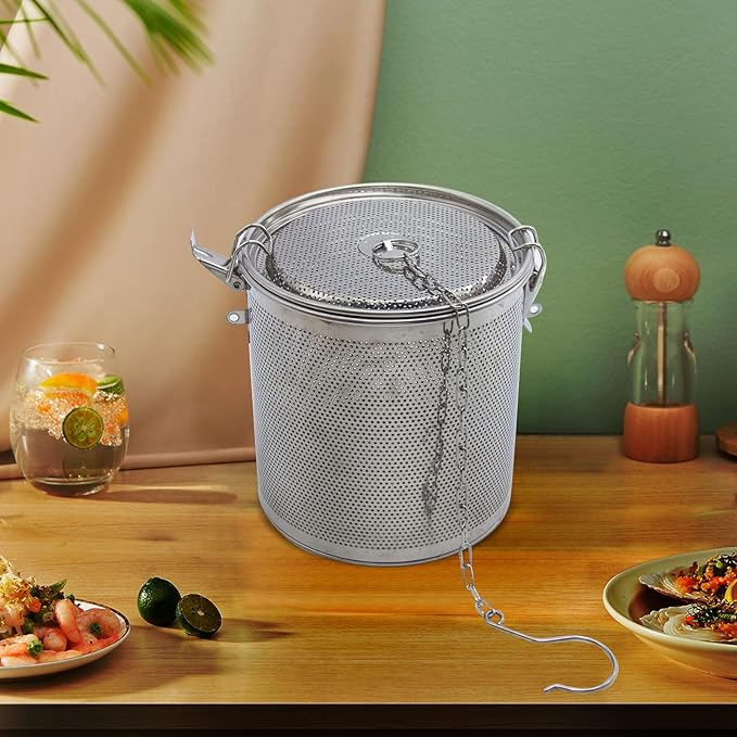 6.3 inch Stainless Steel Tea Ball Seasoning Strainer Infuser Spice Seasoning Strainer Brewing Basket for Kitchen Restaurant