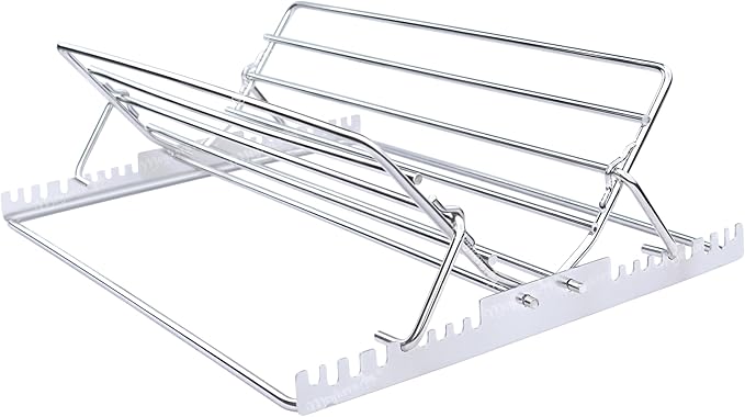 Meykers Roasting Rack Insert | Made of 304 Stainless Steel | for 9x13 Pan Oven Use | Dishwasher Safe | Adjustable Turkey Rack for Roasting Pan