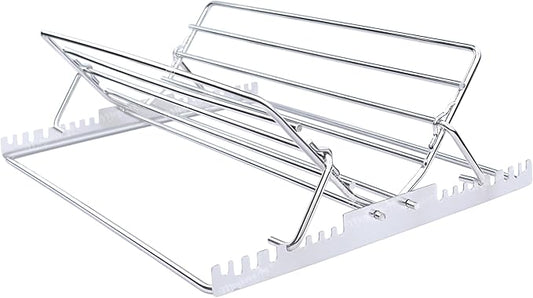 Meykers Roasting Rack Insert | Made of 304 Stainless Steel | for 9x13 Pan Oven Use | Dishwasher Safe | Adjustable Turkey Rack for Roasting Pan