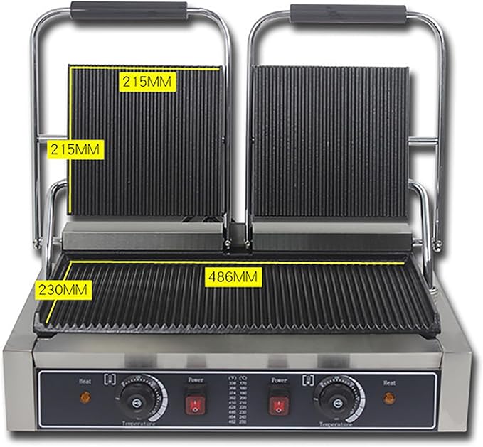 Sandwich Toaster, Electric Sandwich Press Grill, Deep Fill Toastie Maker with Non-Stick Plates, 2200W Sandwich Press Maker, 180° Flat Open, Stainless Steel, Easy to Clean