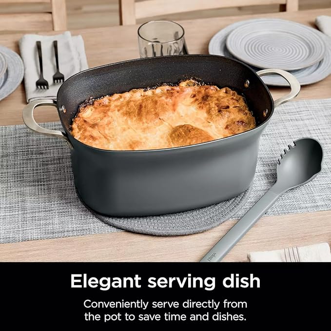 Ninja Foodi PossibleCooker PRO 8.5 Quart Multi-Cooker, with 8 in 1 Slow Cooker Dutch Oven, Steamer, Nonstick, Oven Safe Pot to 500°F - Sea Salt Gray