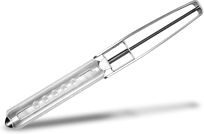 Stainless Steel Peeler, Long Vegetable Peeler, with plastic safety cover, 8.5 inch, Seki Japan