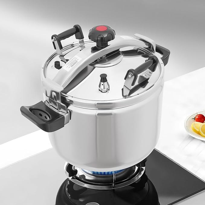 42 Quart Stainless Steel Pressure Cooker, Commercial Stove Top Pressure Cooker, Pressure Stewing Pot, Compatible with Gas & Induction Cooker