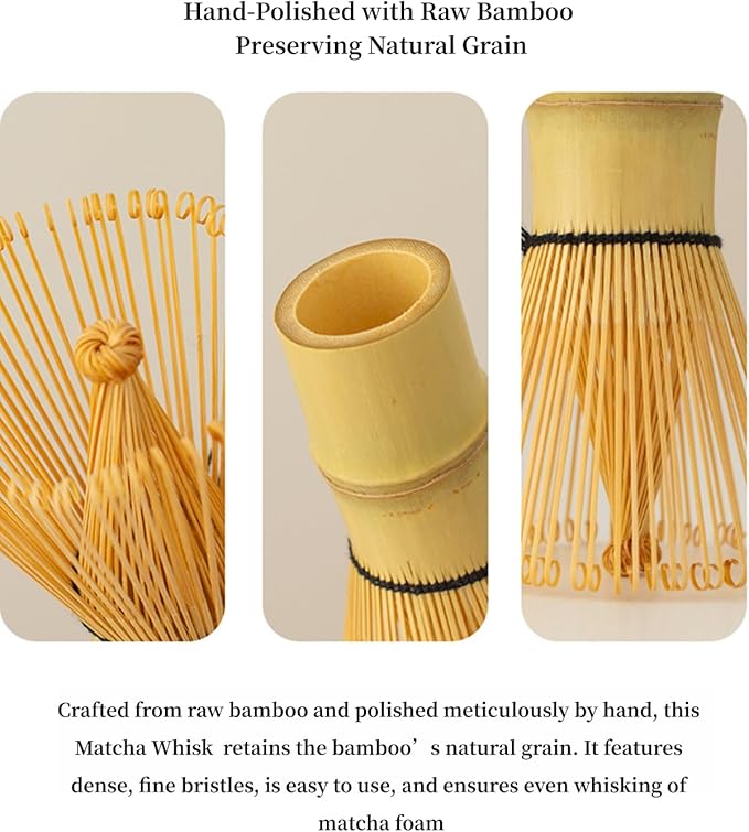 Matcha Whisk Set 9 Pcs – Matcha Bowl, Whisk, Sifter, Spoon, Gift Card ane Portable Carry Bag for Latte Travel,Gift for Matcha Lovers (Matcha whisk)