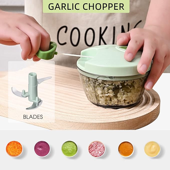 Vegetable Chopper Slicer 16-in-1 with Spice Chopper Set 7 Blades Veggie Dicer Onion Fruit Cutter