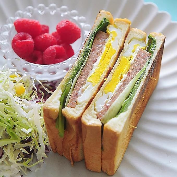 Topyond Double Sandwich Maker, Sided Nonstick Panini Press Breakfast Sandwich Maker, Grilled Cheese Maker with Removable Handles, Aluminum Alloy Material, Easy to Clean