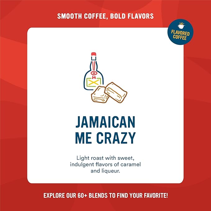 Cameron's Coffee Roasted Whole Bean Coffee, Flavored, Jamaican Me Crazy, 4 Pound