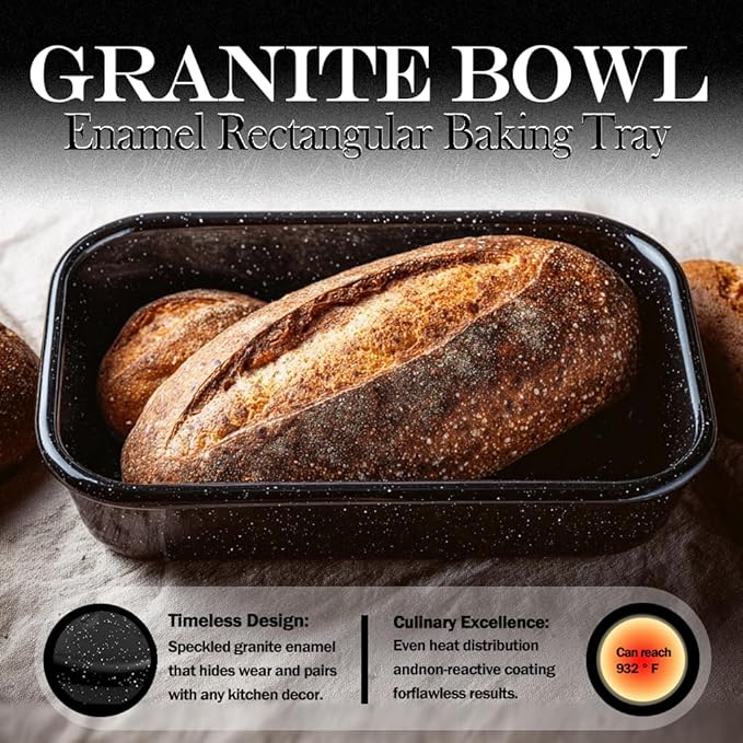 3-Pack Roasting Pans for Ovens Turkey Roaster Pan set Deep Lasagna Baking Pan,17/15/13Inch Spotted Enamel Steel Vessel Used for Cake Dinners Thanksgiving Cooking Safe Easy to Clean Bakeware